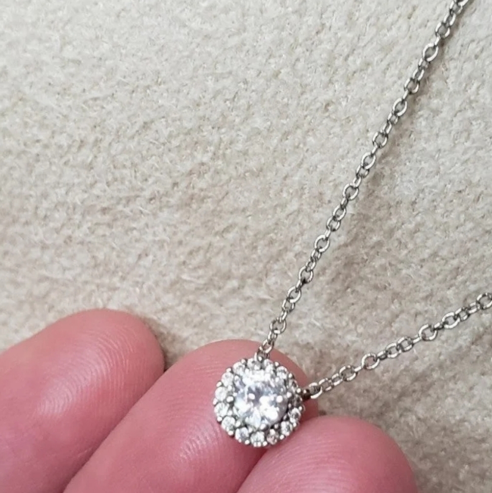 Sterling Silver Solitaire Necklace